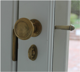 Arctitect; Danny Longwill Two Trees, Designer: Elizabeth Dinkel, Contractor: Unander Inc., Project Montecito, Calif. Reproduction Suite of Hardware to resemble original 100 year old hardware in design and finish.